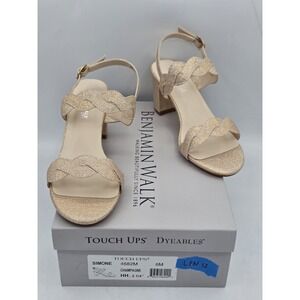 Touch Ups Women's Simone Block Heeled Sandal, Champagne, size 6 M